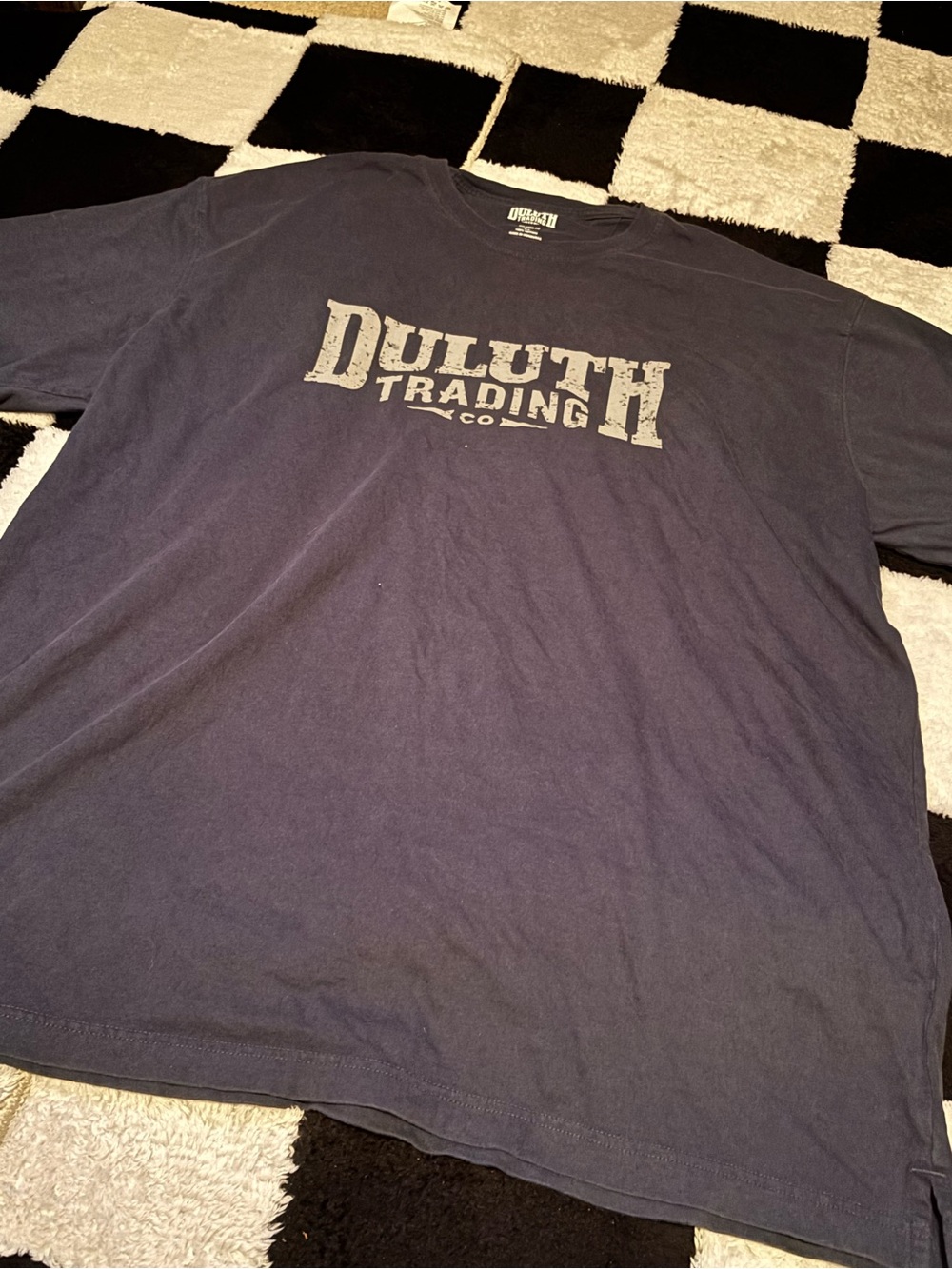 Duluth Trading Co Navy Short-Sleeve Logo Tee - Picture 1 of 3